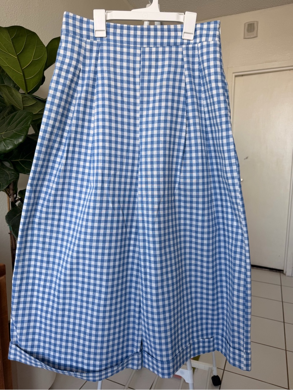 English Factory Blue and White Gingham Two-Piece Set - Picture 7 of 16